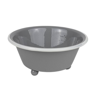 Bowl Shaped Trinket Dish Gray Metal - Foreside Home & Garden