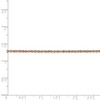 Black Bow Jewelry 1.7mm, 14k Rose Gold, Diamond Cut Solid Ropa Chain Anklet - 4 of 4