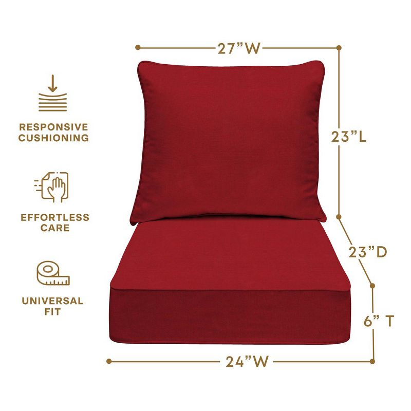 Honeycomb Outdoor Deep Seating Cushion Set, 5 of 9