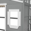 NicBex Twin Size Loft Bed Classic House Shape Pine Bunk Bed Frame with Windows, Ladder and Full Length Guardrail, No Box Spring Required - 4 of 4