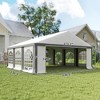 20' x 20' Heavy-duty Large Wedding Tent, Outdoor Carport Garage Party Tent, Patio Gazebo Canopy with Sidewall - 3 of 4