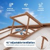 Wooden Greenhouse for Outdoors, Cedar Frame Polycarbonate Walk-In Greenhouse with Roof Vent, Durable Wood Greenhouse for Garden or Backyard - 3 of 4