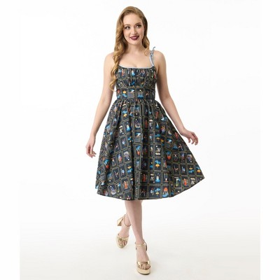 Unique Vintage Women's Sleeveless Swing Dress