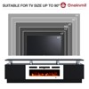 AOXUN Fireplace TV Stand with 36" Electric Fireplace, 80" 2 Tier TV Console Stand for TVs Up to 90", Black - 4 of 4