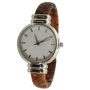 Olivia Pratt Faux Snake Skin Bangle Women Watch - 1 of 3