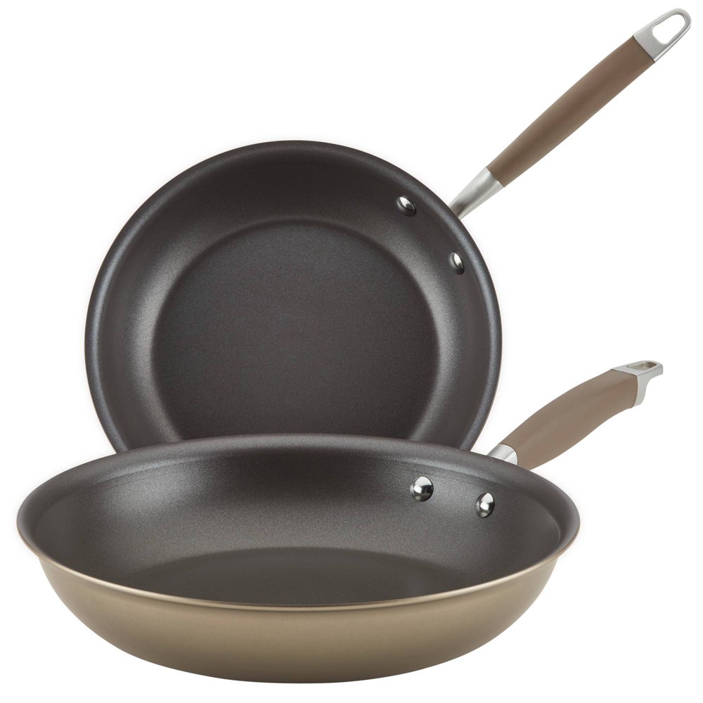 Anolon Advanced Home 10.25 &amp; 12.75 Open Fry Pans Bronze