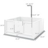 Resenkos Whelping Box for Puppies with Pee Pad, Pig Rail, Adjustable Door for Small, Medium & Large Breed Dogs Birth, 41" x 39" White - 4 of 4