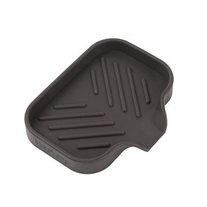 Silicone Bathroom Soap Dishes with Drain Spout-Bathroom and Kitchen Sink Organizer - 1 of 1
