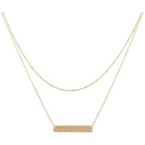 Layered Heart & Arrow Necklace for Women, 18K Gold Plated Dainty Long Choker - 1 of 4