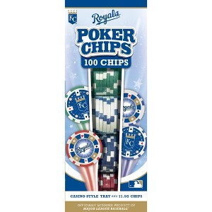 MasterPieces Casino Style 100 Piece Poker Chip Set - MLB Kansas City Royals - 1 of 4