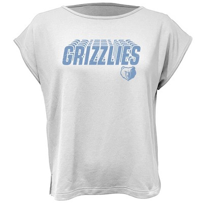 NBA Memphis Grizzlies Women's White Round Neck Short Sleeve T-Shirt