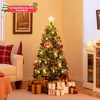 Costway 5/6/7 FT Christmas Tree Artificial Xmas Tree with 8 Lighting Modes 49/64/80 Warm LED Lights - 4 of 4