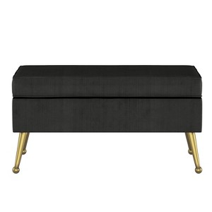 Marvin Pillowtop Bench with Splayed Emerald Dark Gray - Opalhouse
