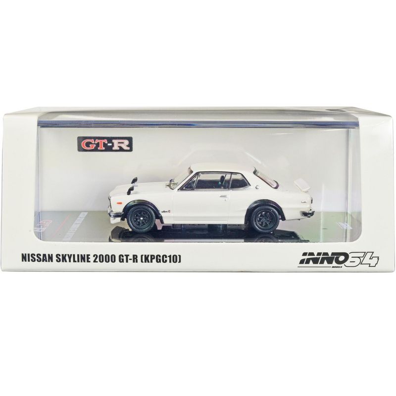 Nissan Skyline 2000 GT-R (KPGC10) RHD (Right Hand Drive) White 1/64 Diecast Model Car by Inno Models, 3 of 4