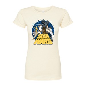 Women's - Star Wars - Luke and Friends Retro Group Fitted Graphic T-Shirt - 1 of 3