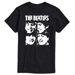 Men's - The Beatles - Group Member Faces Short Sleeve Graphic T-Shirt - 1 of 4