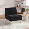 APRILSOUL 24.4" Wide Modern Upholstered Armless Chair with Rubber Wood Legs, Chenille,for Living Room,Bedroom,Office and Reading Room, - 4 of 4