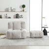 XINGHANZHENXUAN Memory Foam Bean Bag Chair with Ottoman, Super Soft Velvet Lazy Sofa for Living Room, Bedroom - 2 of 4