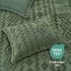 Amelie Home Textured Boho Comforter Set, Soft Lightweight Bedding with Rustic Diamond Design - 4 of 4