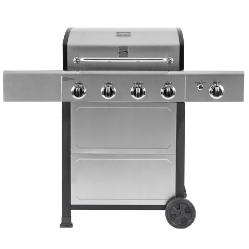 KENMORE Kenmore 4 Burner Open Cart Propane Gas BBQ Grill with Side