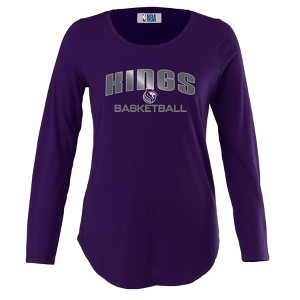 NBA Sacramento Kings Women's Long Sleeve Crew Neck Fashion T-Shirt - 1 of 4