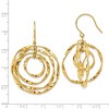 Chisel Stainless Steel Yellow IP-plated with Red Preciosa Crystal Wavy Dangle Earrings Shepherd Hook - 4 of 4