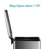 Stainless Steel 50 Liter/13 Gallon Trash Can, Fingerprint-Resistant Rectangular Kitchen Trash Can - 3 of 4