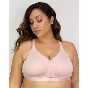 Curvy Couture Women's Solid Sheer Mesh Full Coverage Unlined Underwire Bra  Blushing Rose 40g : Target