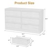 Garvee Modern Double Dresser Organizer with 6 Drawers Large Storage, Wooden Chest of Drawers for Living Room, Bedroom, Nursery, Hallway - 2 of 4