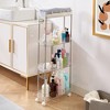 VECELO 3/4 Tier Rolling Cart, Utility Cart for Kitchen Storage, Mobile Shelves Slide-Out Organizers with 2 Lockable Wheels & Hooks - 3 of 4