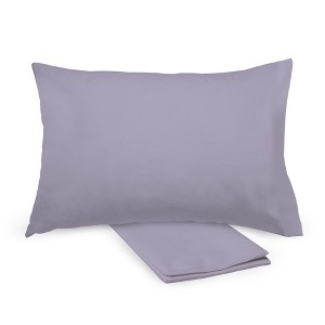 BreathableBaby Cotton Percale Pillowcase, For 13" x 18" Toddler Pillow (2-Pack) Solid - 1 of 4