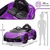 12V Ride On Car for Kids, Licensed Lamborghini Electric Vehicle, Remote Control, Bluetooth, USB, Music, Headlights, Sports Toy - 2 of 4