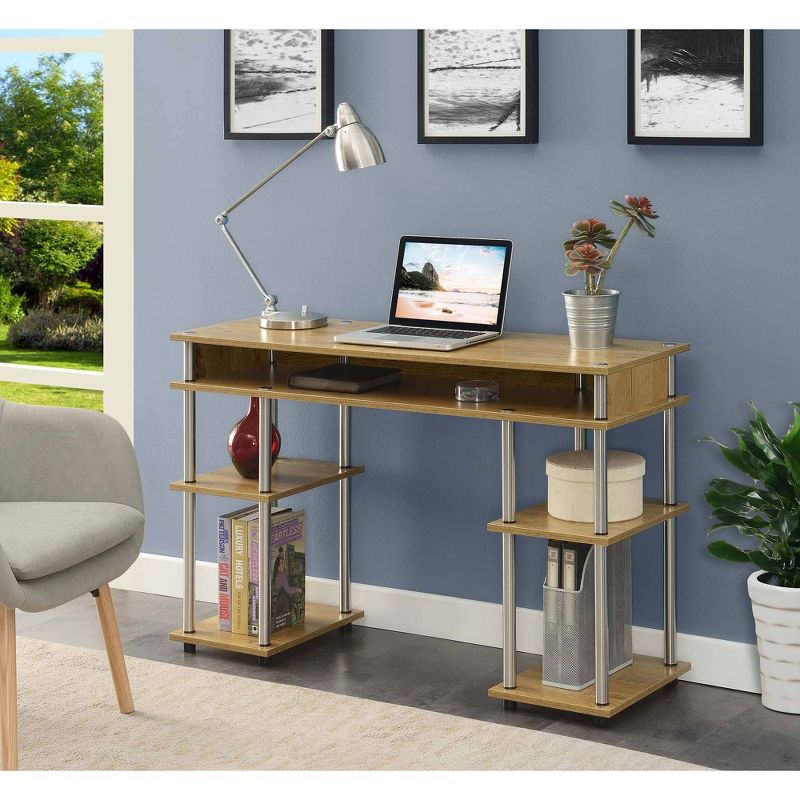 Breighton Home Harmony Office No Tools Writing Desk with Shelves, 3 of 10
