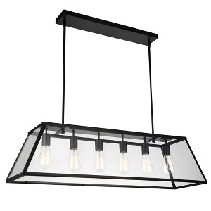 CWI Lighting Alyson 6 Light Down Chandelier With Black Finish - 1 of 4