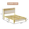 Bed Frame with Led Lights and Storage Headboard, Upholstered Platform Bed with Charging Station, Heavy Duty, No Box Spring Needed, Easy Assembly - 2 of 4