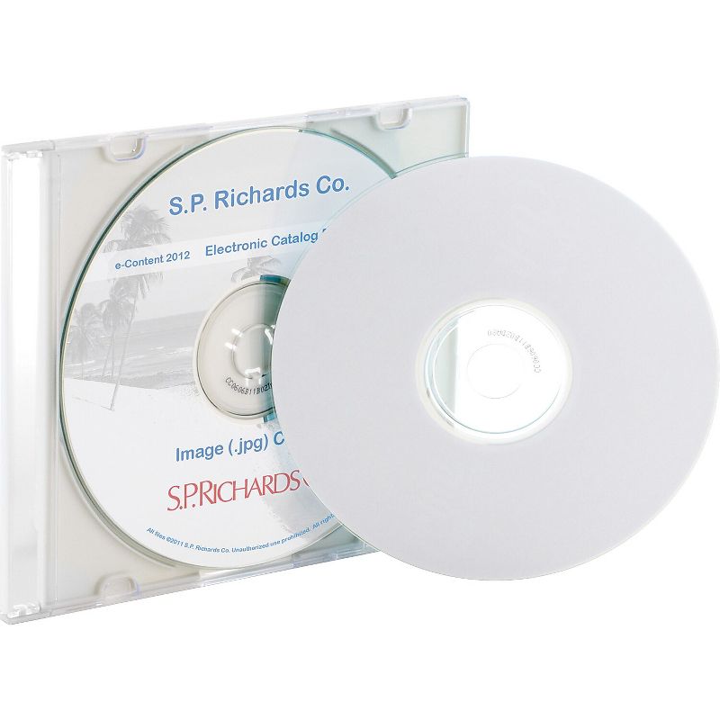 Business Source CD/DVD Labels Laser/inkjet 300/PK White 26149, 2 of 4