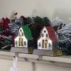 Northlight Set of 2 LED Lighted Galvanized Barn Christmas Stocking Holders 5.5" - 2 of 4