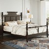 KIGFTSOD Vintage Country Style Wood Four Poster Platform Bed - 2 of 4