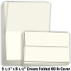Hamilco Blank Greeting Cards and Envelopes 5.5" x 8.5" Folded Cream Card stock 80 lb Cover 100 Pack - 2 of 4