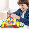 PICASSO-TILES 75 PC Magnetic Tiles & Soft Hedgehog Building Block Set, STEM Toys for Kids 3+ - 2 of 4