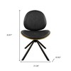 HomeRoots Black Upholstered Faux Leather And Metal Dining Side Chair - 3 of 4