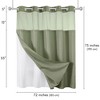 Americanflat 72x75 Hookless Waffle Pattern Shower Curtain - Water-Resistant Long Shower Curtain with Sheer Panel, Snap-In Liner, and Grommets - 2 of 4