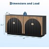 Acekool 63" Modern Farmhouse Sideboard Buffet Cabinet with Arch Doors, Storage Console for Dining Room - 2 of 4