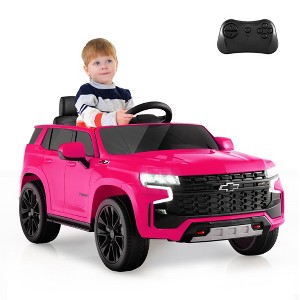 Costway 12V Kids Ride On Car Chevrolet Tahoe Electric Truck SUV Remote w/ Light & Music - 1 of 4