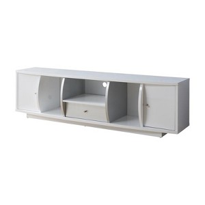 Gather Contemporary Wood 72-Inch TV Stand in Glossy White - Furniture of America - 1 of 4