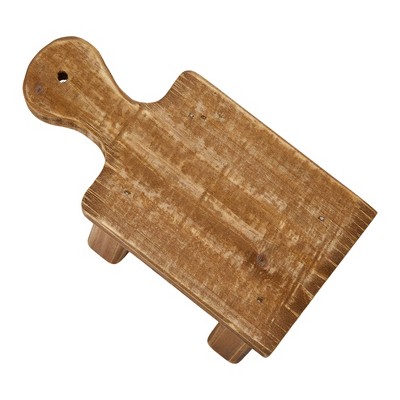 Natural Fir Wood Miniature Display Pedestal with Handle