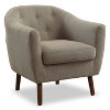 PAGED Polyester Accent Chairs,Arm Chair with Button Tufted and Espresso Finish Legs,Comfy Chairs for Living Room,Bedroom - 2 of 4