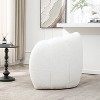SEYNAR Modern Teddy Upholstered Accent Pumpkin Chair with Openwork Design - 3 of 4