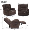 CAVINAS Recliner Sofa Chair with Side Pocket and Long Foot Rest,Adjustable Single Sofa with Soft Cushion Seat,Recliner Couch for Living Room - 2 of 4