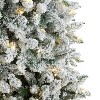 9ft. Slim Flocked Fir Artificial Christmas Tree with 600 Warm White Lights & 1860 Branches – Towering Holiday X-Mas Centerpiece - 4 of 4